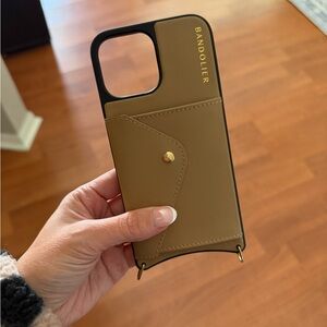 Bandolier Olive Phone Case with Card Holder for iPhone 13 Pro Max